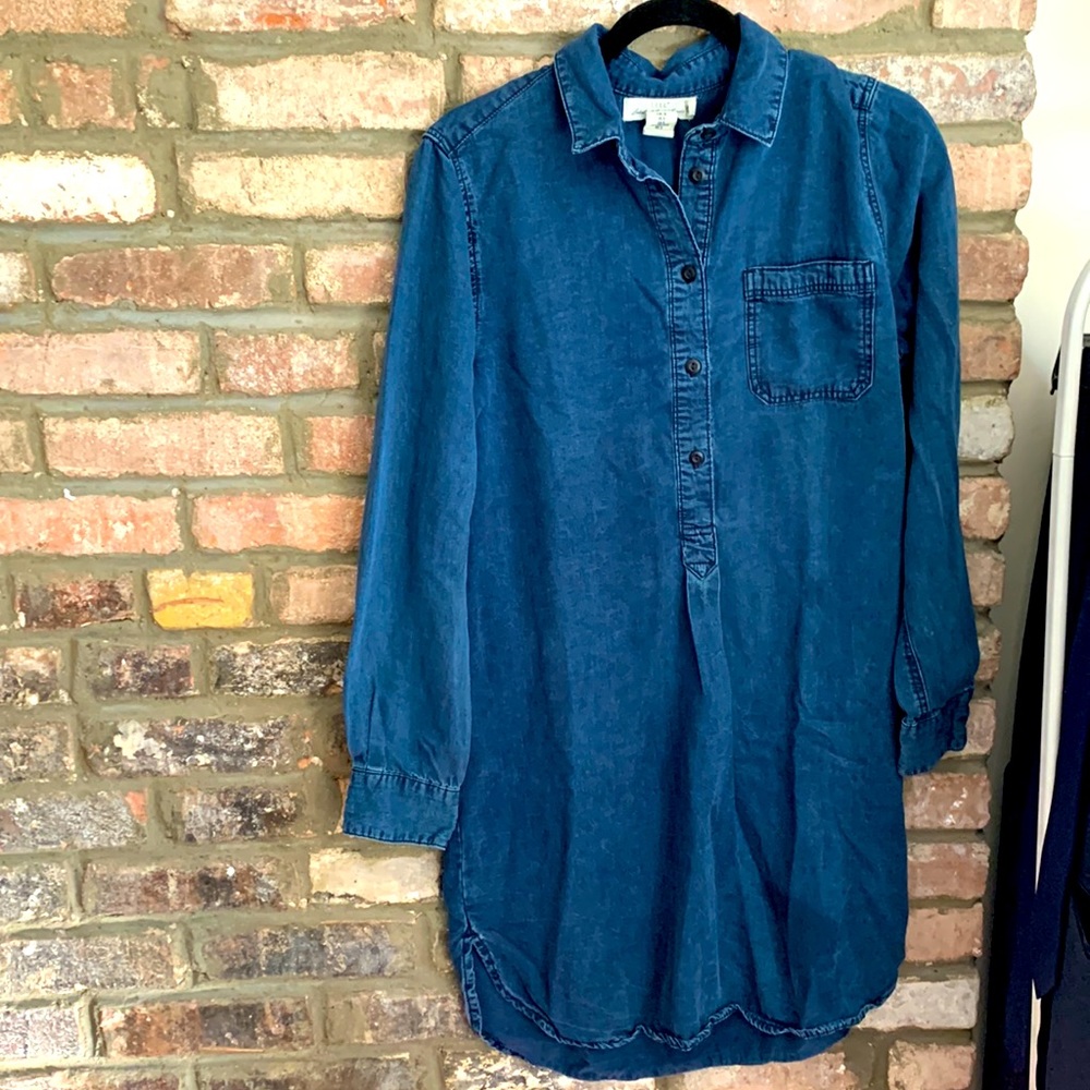 Denim shirt dress